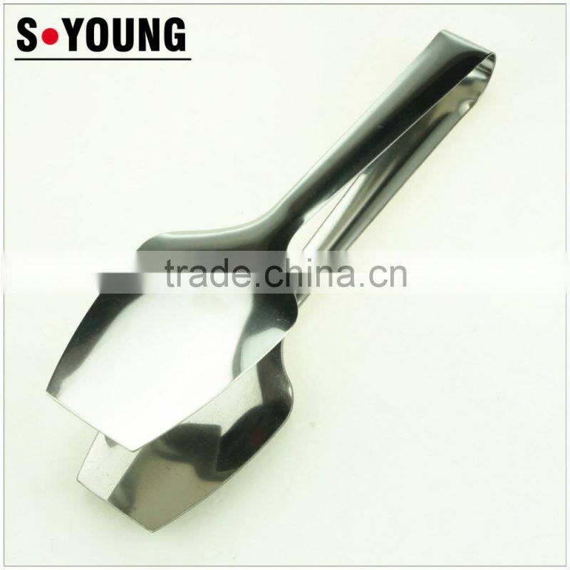 39042 Hot Sale Stainless Steel Kitchen Tongs BBQ Grill Food salad Tongs