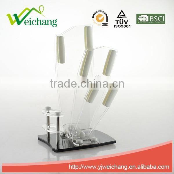 WCCP001 PVC knife holder cutting head fashion design blade holder Modern design clear acrylic knife holder