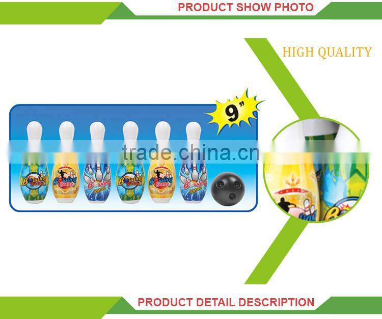 Hot sale kids indoor play set 9 inch plastic bowling toy