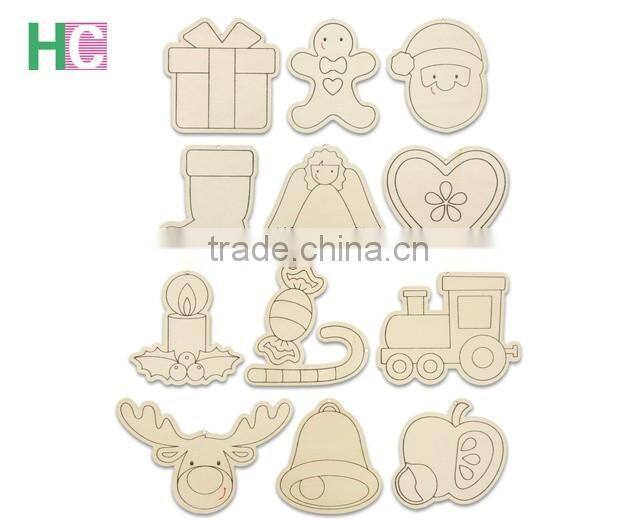 2017 cheap wooden pieces for christmas tree