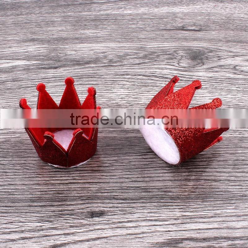 fabric lace flower crown with glitter clip for kids hair accessories