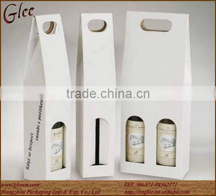 White Cardboard Wine Packaging Box for bottles