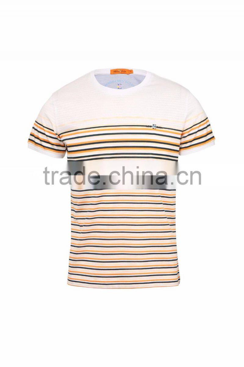 mens private label white stripe cotton solid t shirt