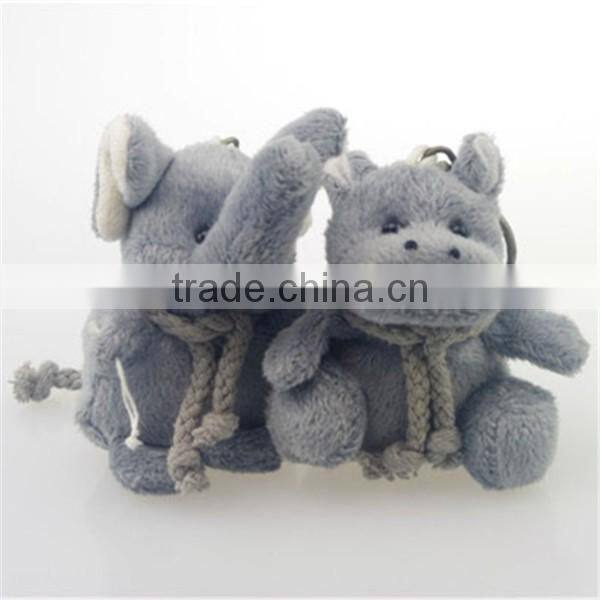 Factory Supply Cheap Sitting Small Mouse plush keychain