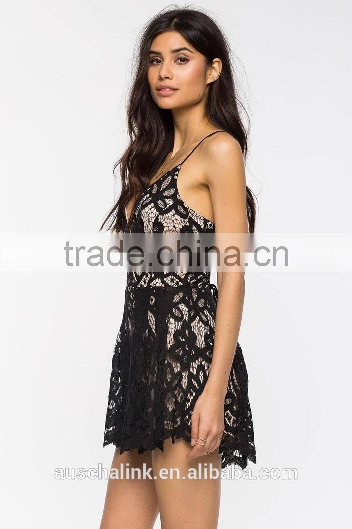 2016 new style sexy women lace romper wholesale OEM service