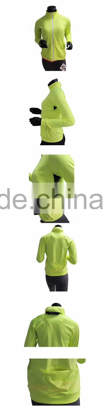 Neon Yellow Wholesale Women Sport Running Jacket