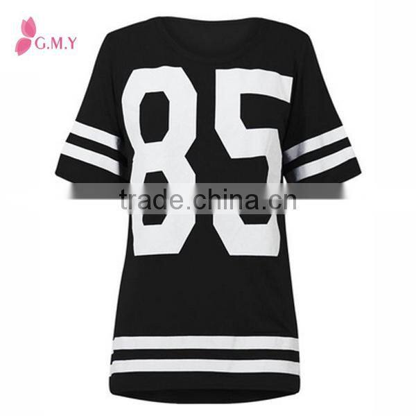 Fashion oversized women new jersey football T-shirt dress for women