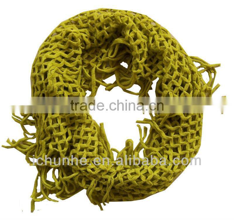 flat machine girls fashion plain color knitted neck warmer scarf