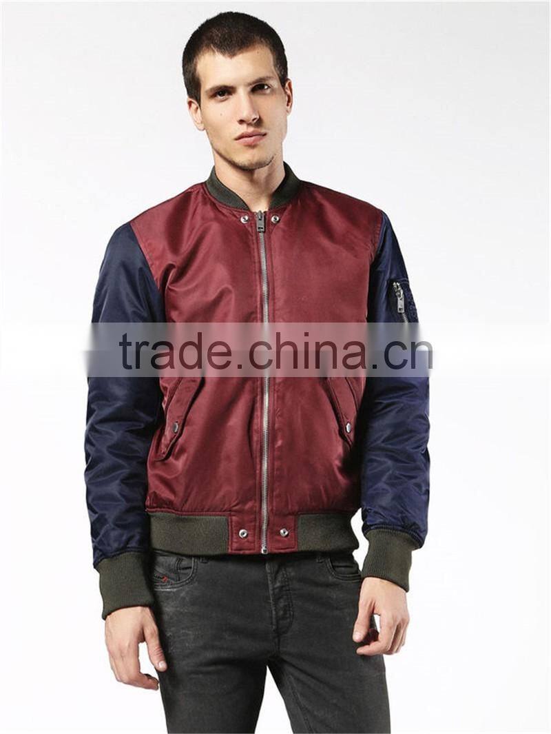 MGOO Custom 100 Nylon Bomber Jackets Zip up Pockets Long Sleeves Jackets For Man Manufacturer China