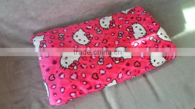 100% Polyester Printed Coral Fleece Blanket throw