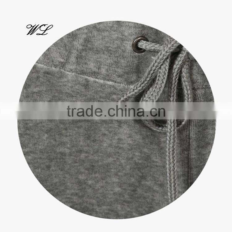 Woman's Velvet Fabric Track Pants Casual Wear Loose Sweat Jogger Pants