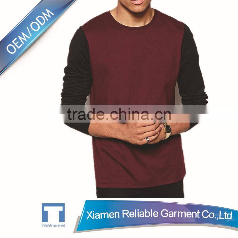 clothing for men 2016 custom design long sleeve t-shirt for men china supplier