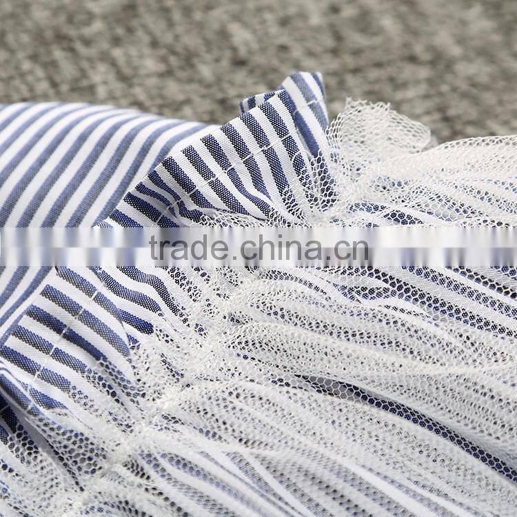 Lace Stripe Summer New Model Girl Latest Kids Party Dresses