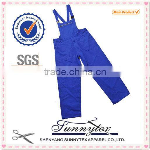 Sunnytex industrial 100% cotton royal blue bibpant
