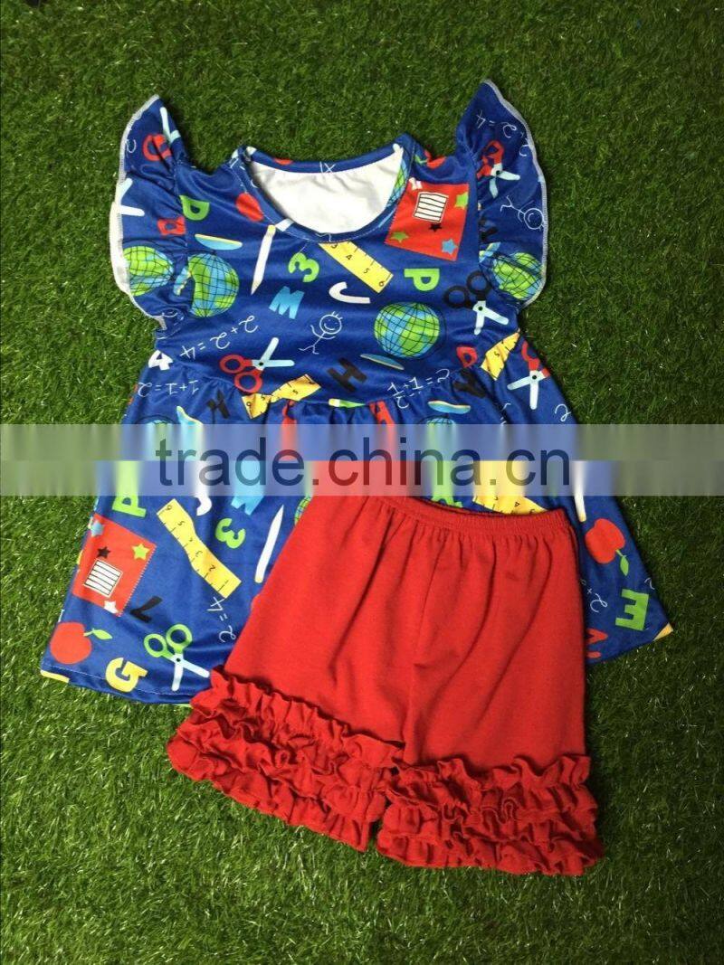 Children's Remake Outfit Pink stars Clothing Kids Ruffle summer Clothes Sets Boutique Clothing