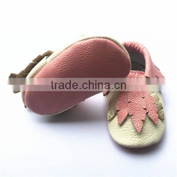Fashion fringed leather baby shoes, new design baby moccasin, italian moccasins shoes