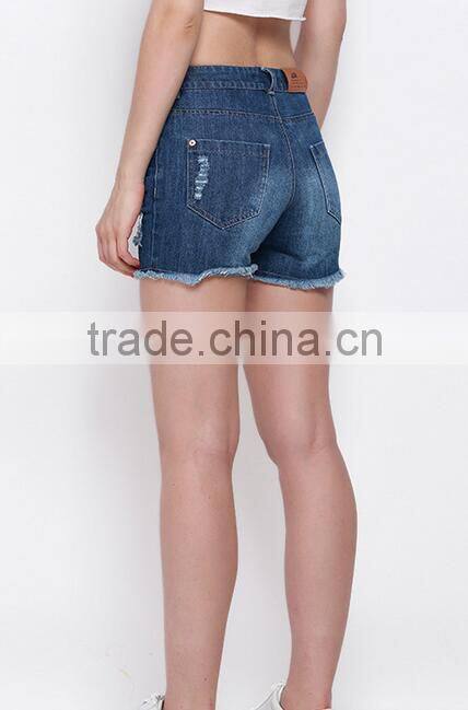 EY0590P New Fashion Jeans Shorts Women 2016 Sexy Patch Holes Women Demin Shorts