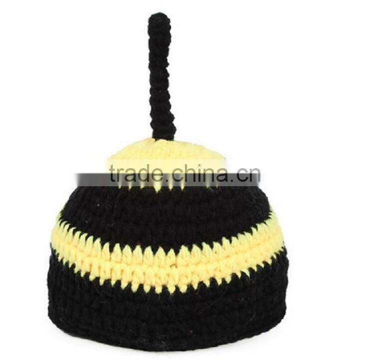 Crochet Newborn Baby Bumble Bee Hat & Cape Set Photography Prop Animal Knitted Outfit