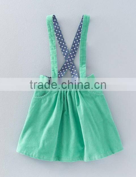 2017 fashion wholesale new design baby girl suspender skirt schoolgirl kids costume dress baby clothing