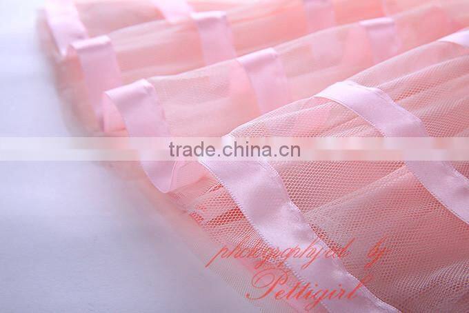 Fashion Summer Pink Girl Dresses With Lace Girls Princess Dresses Sleeveless Infant Clothes GD50112-8