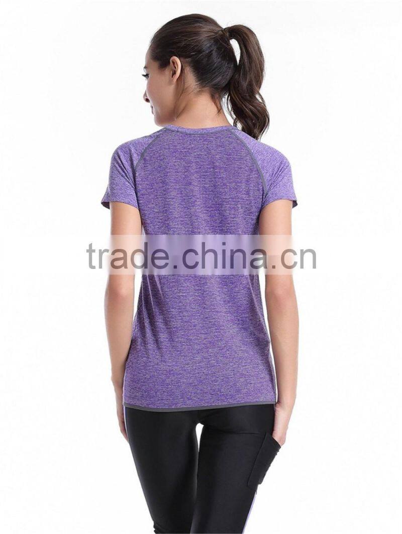 Womens Quick Dry Short Sleeve Sport Gym Running Athletic Wear Tee T Shirts Tops
