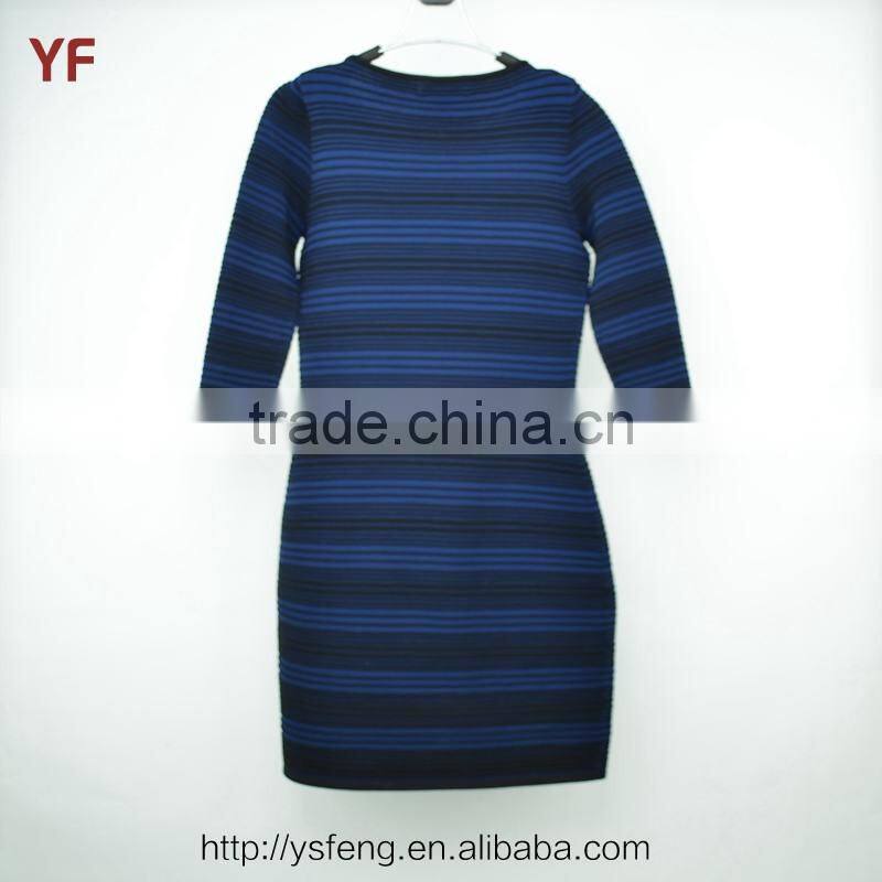 Long Sleeve One-piece Winter Girl Sweater Dress Design