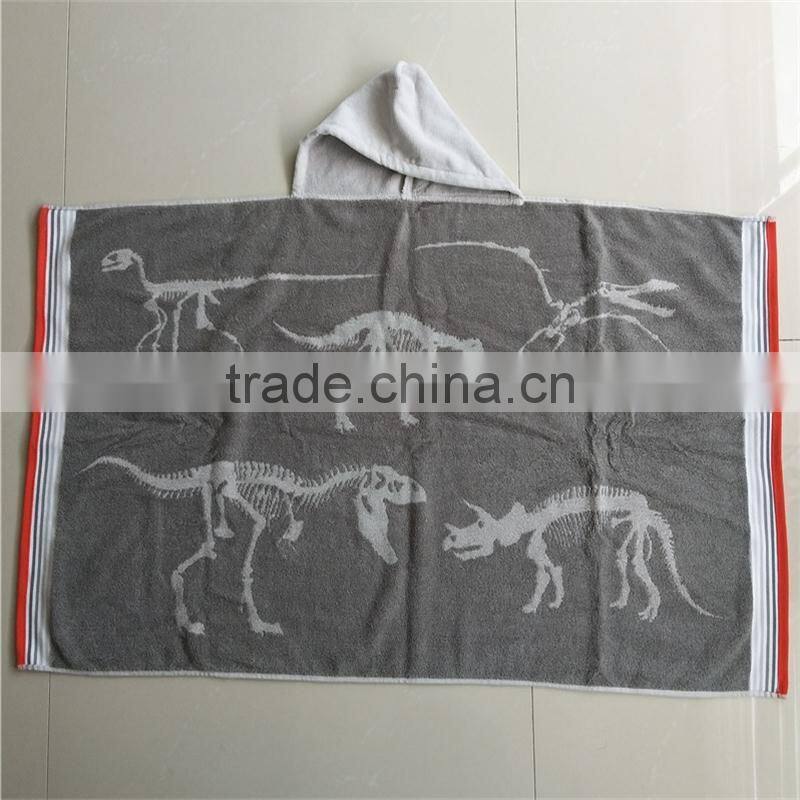 Wholesale Customed Brand Cotton Woven Jacquard Hooded Bath Towel