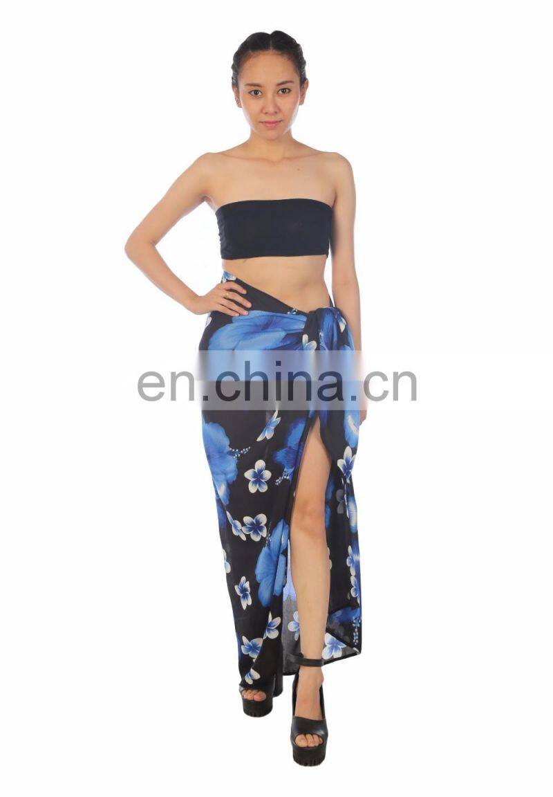 Lofbaz Women's Beach Pareo Sarong Fringeless Wrap Dress Rayon Sexy Cover-up Swimwear Summer