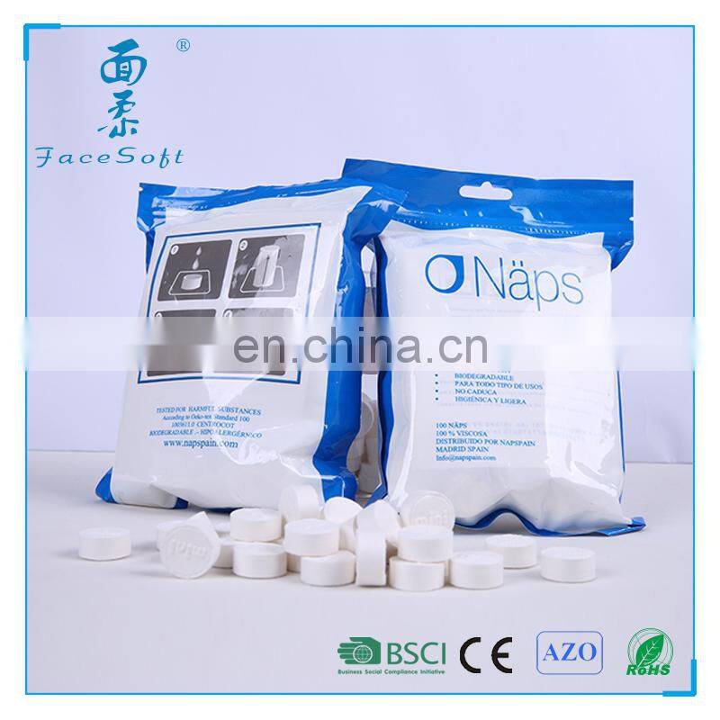compressed tissue magic coin hotel napkins tablet tissue paper
