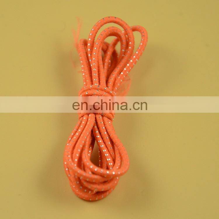 stock 2mm round elastic cord with shiny silver