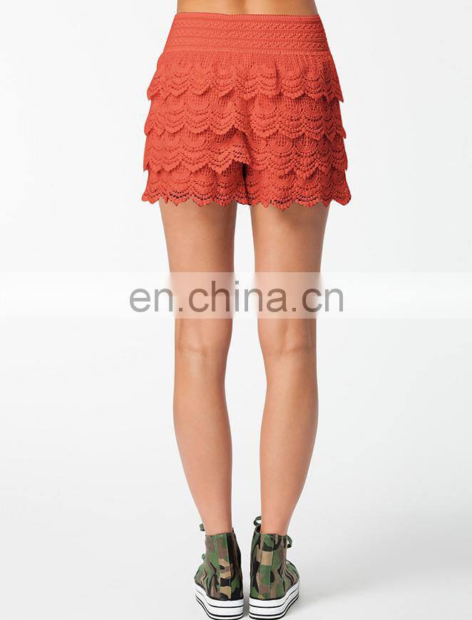 Wholesale elegant ladies crochet lace shorts lace shorts