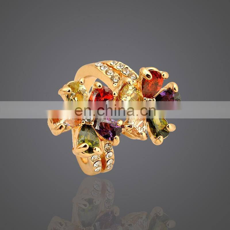 Fashion Diamond Gold Plated Sparkling Knuckle Ring Wedding Ring