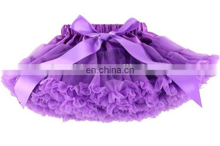 2016 Spring Style Fashion Red Rainbow Tutu Skirt With Green Ribbon