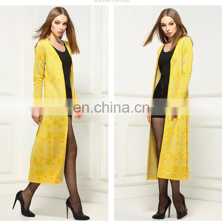 Latest fashion design ladies long sleeve cardigan