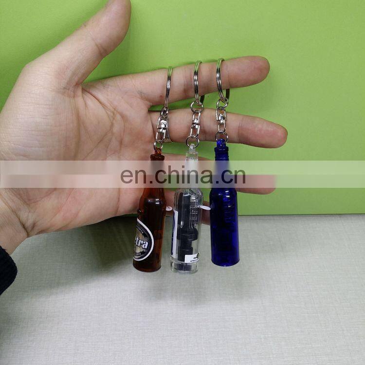 Wholesale price customized shape logo LED projector keychain