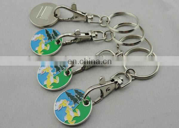 union Jack trolley token key chain