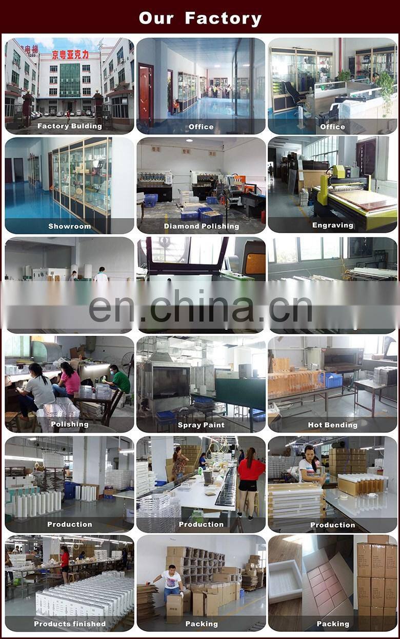 custom white acrylic hexagonal mirror