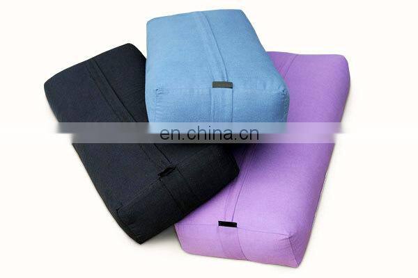 wholesale custom PU batting 65*24*13cm organic cover rectangular yoga bolster