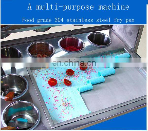 Hot sale fried ice cream machine/instant ice cream rolls machine single square pan