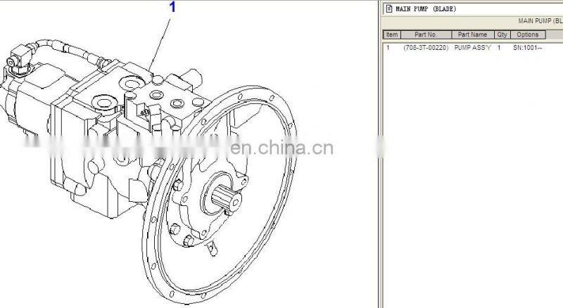 Genuine PC78 Hydraulic pump 708-3T-00220 708-3T-00280 708-3T-01140 708-3T-01131 708-3T-00283