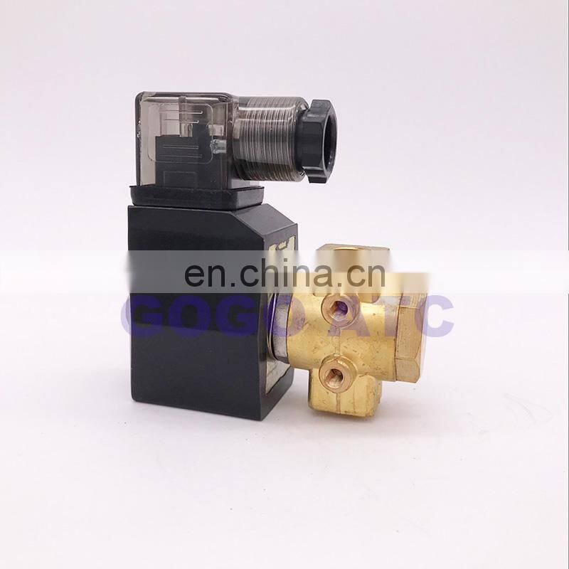 GOGO 50bar 90bar 2 way Brass water high pressure solenoid valve normally open 1/4" 380V 220V PG-01K GPG-M02K NO with plug type