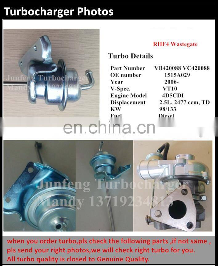 RHF4 Turbo actuator VT10 1515A029 VB420088 VC420088 Turbo For Mitsubishi L200 W200