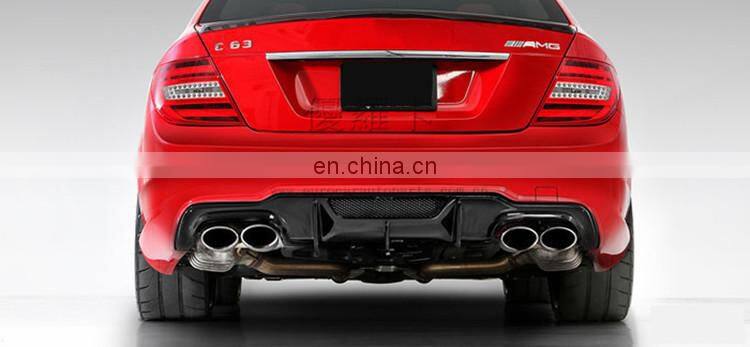 C Class Carbon Fiber rear lip spoiler Diffuser For for W204 C63 4 Door to vorsteiner Style carbon finber diffuser for C63 2012+