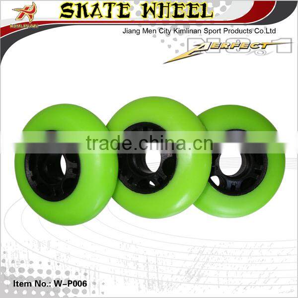Hot sale Plastic core inline skate wheel, speed pu wheel, rubber roller skate pu wheel