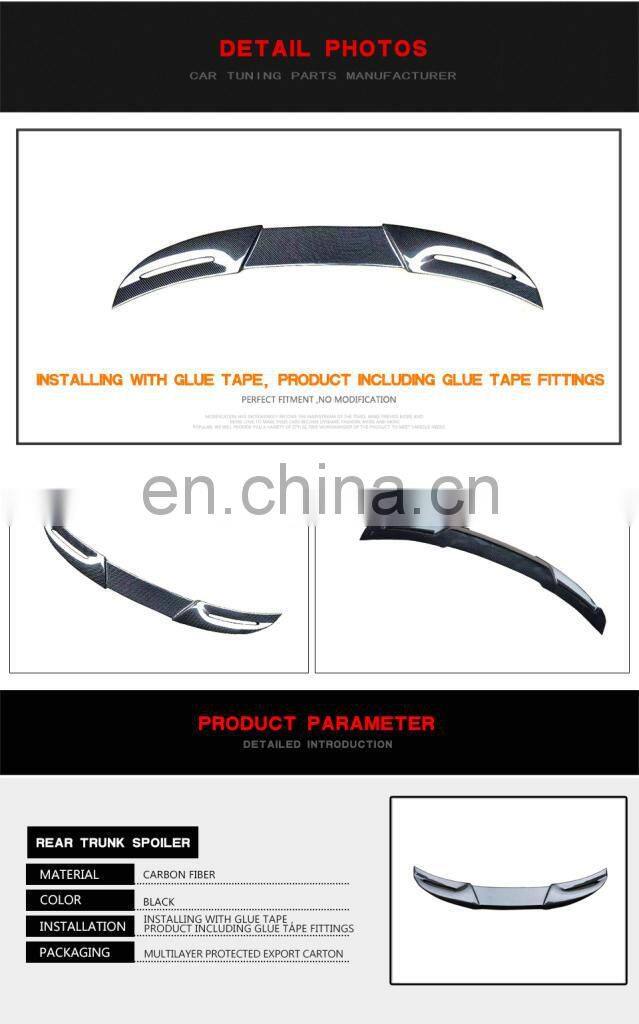 Carbon Fiber Rear Spoiler Trunk Wing Spoiler for BMW F30 F80 M3320i 335i 2012-2018