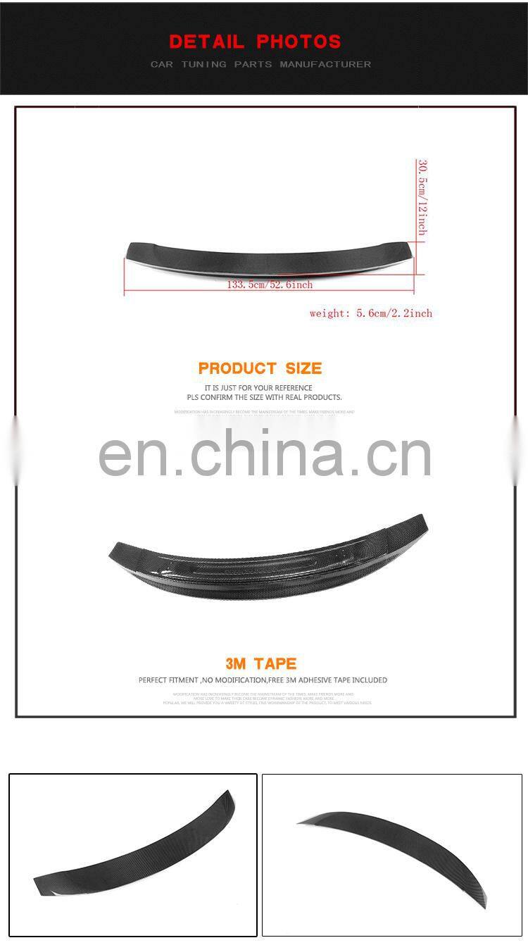 Carbon Fiber TT Trunk Boot Spoiler for AUDI TT 8J MK2 TTS 08-14