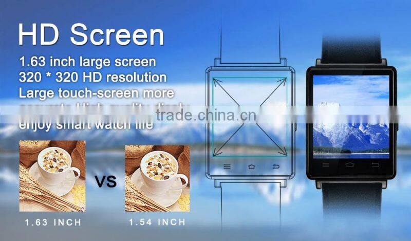 New arrival android smart watch 2016 GPS smart watch D6 android 5.1 mtk680 quad core wifi 3G smartwatch d6.