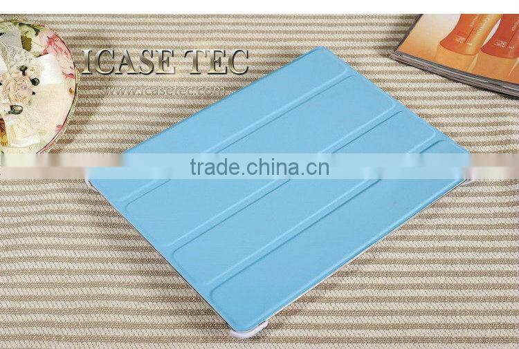 2015 Wholesale China New flexible folding stand up leather case for apple ipad 2