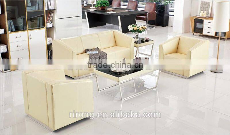 Top oil wax leather 1+1+3 executive office sofa
