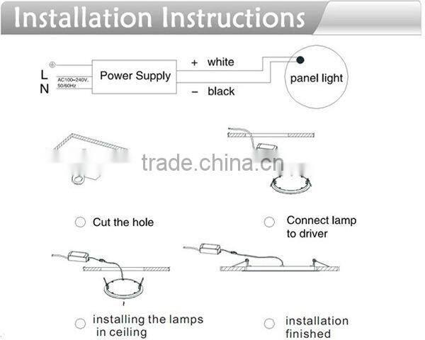 Room led panel lighting, 8W round 4inch recessed led panel light